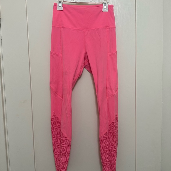 ZYIA Neon Coral Flower Power Luxe Hi-Rise 7/8 24” (size 2) - Picture 3 of 5